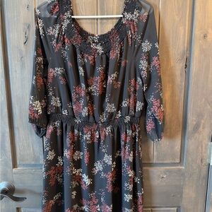 Maurices Black Floral Dress